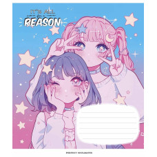Зошит уч. "Школярик" 24арк.== /3502L/ "Soulmates" глітер (дівчинка) (25/200)