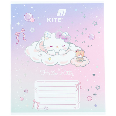 Зошит уч. "Kite" 12арк.// /HK26-235-1/ фольга + УФ лак, Hello Kitty (25/600)