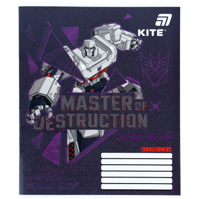 Зошит уч. "Kite" 12арк.// /TF26-235/ гібр. лак + УФ лак, Transformers (25/600)