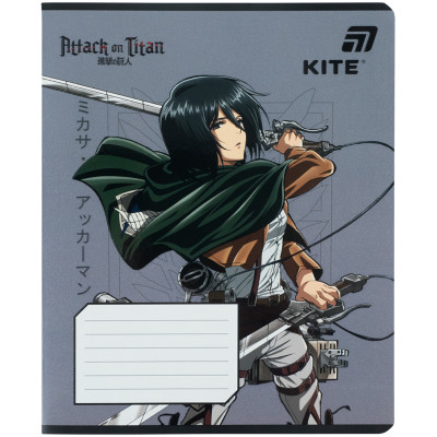Зошит уч. "Kite" 18арк.# /AT26-236/ гібр. лак + УФ лак, Attack on Titan Season 1-3 (20/400)