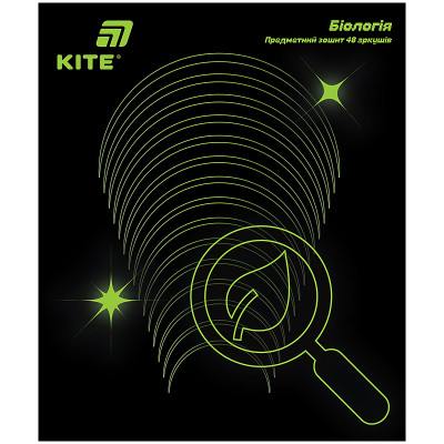 Зошит уч. "Kite" 48арк.# /K26-240-7/ ПРЕДМЕТКА софт тач+УФ, Lumen, біологія (10/200)