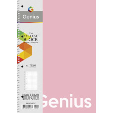 Зошит А4/80арк. "Genius" спіраль /А4-080-6801K/ ##, пластик 0,5 мм, 70 г/м2, заокруглені кути (4/40)