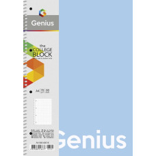 Зошит А4/80арк. "Genius" спіраль /А4-080-6801K/ ##, пластик 0,5 мм, 70 г/м2, заокруглені кути (4/40)