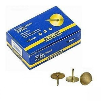 Кнопки "BuroMAX" /BM 5103/ золото (100шт)  (10)