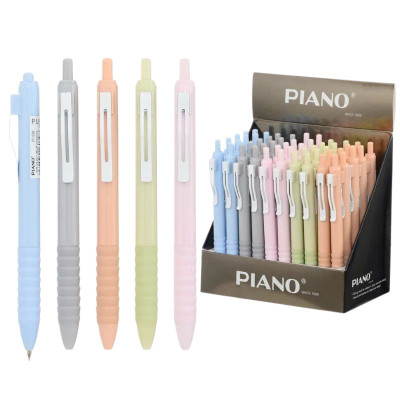 Ручка масляна автомат "PIANO" /PT-018/ синя 50PC/BOX (50)