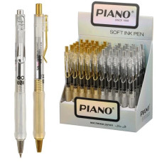 Ручка масляна автомат "PIANO" /PT-028/ синя 50PC/BOX (50)