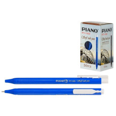Ручка масляна автомат "PIANO" /PT-1163/ синя, триграний корп. (50)
