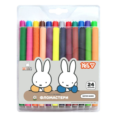 Фломастери "YES" 24 кол. /650606/ Miffy (1/96)