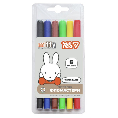 Фломастери "YES" 6 кол. /650609/ Miffy (1/24)