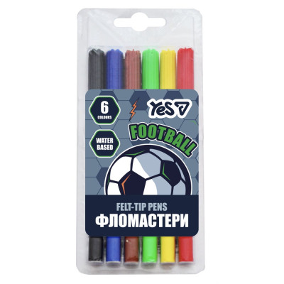 Фломастери "YES" 6 кол. /650608/ Football (1/384)
