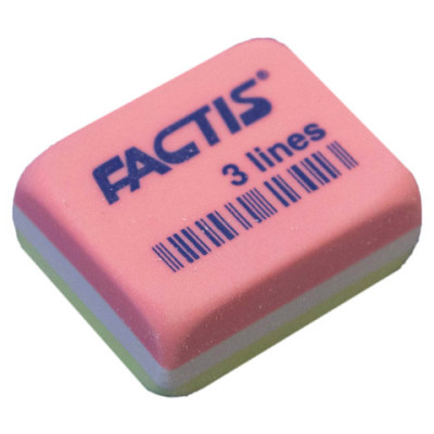 Гумка "FACTIS" /3LINES/ прямокутна (30/750)
