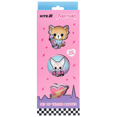 Нашивка "Kite /AR25-3012/ на липучці, 3 шт., 3012 Aggretsuko (1/30)