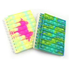 Блокнот 15,5*12см/50арк "JO" /DSCN0979/ на спіралі "Pop it", 70г/м, мікс