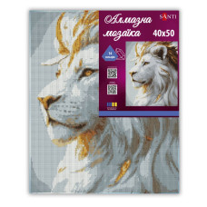 Алмазна мозаїка "SANTI" /956065/ "Білий лев", 40*50см