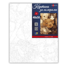 Картина за номерами "SANTI" /955765/ "Милі мордочки", 40*50см