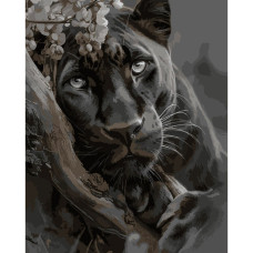 Картина за номерами "SANTI" /955763/ "Чорна пантера", 40*50см