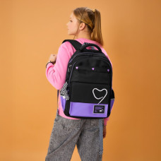 Рюкзак шкільний "YES" /559923/ TS-48 Purple Hearts 45*31*15см (1/15)