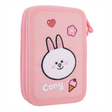 Пенал твердий "YES" /533638/ 2 відділ. HP-01 Line Friends Pretty Choco and Cony 13*21*4см (1/48)