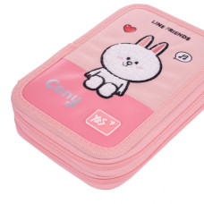 Пенал твердий "YES" /533638/ 2 відділ. HP-01 Line Friends Pretty Choco and Cony 13*21*4см (1/48)