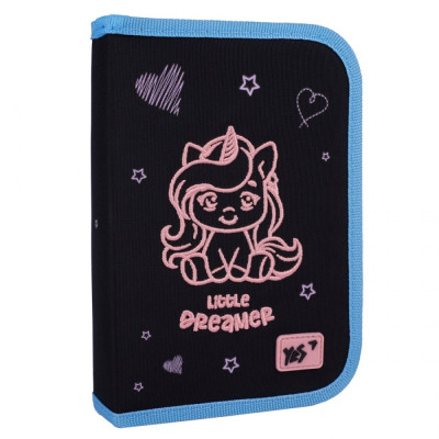 Пенал твердий "YES" /533627/ 1 відділ. з двома клапанами HP-04 Cute Unicorn Єдиноріг 14*21*4см (1/48)