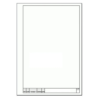 Папір для креслення (ватман) А4 "Бумвест" 190г/м2 /15В19/ з рамкою (100)