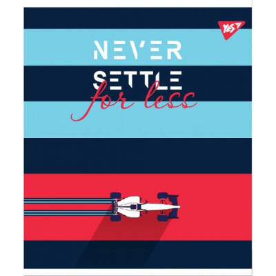 Зошит А4/48 # скоба "YES" /764418/ "Never Settle" ірід. + софт.тач (3/60)