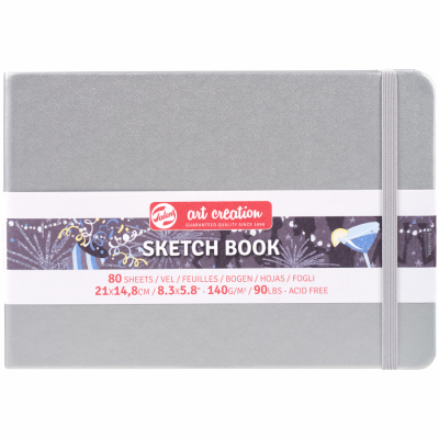 Скетчбук "Royal Talens Art Creation" А5/80арк. /975/ 140г/м2, Shiny Silver (1/60)
