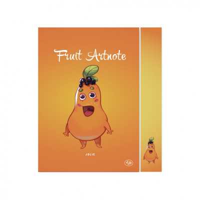 Скетчбук A5/64 "4PROFI" /902835/ ЧИСТІ "Fruit artnote" papaya, кол.вн/бл, термокл, мат/лам, 70г
