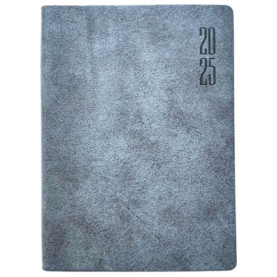 STOCK Щоденник ДАТ. 2025 А6/160арк "Bourgeois" /9505/ ШКІР. ЗАМ, крем пап., 70гр/м # (1/40)
