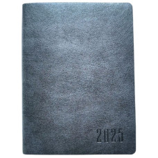 STOCK Щоденник ДАТ. 2025 А6/160арк "Bourgeois" /9506/ ШКІР. ЗАМ, крем пап., 70гр/м # (1/40)