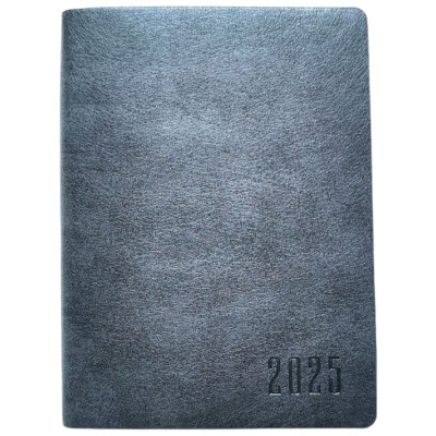 STOCK Щоденник ДАТ. 2025 А6/160арк "Bourgeois" /9506/ ШКІР. ЗАМ, крем пап., 70гр/м # (1/40)