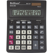 Калькулятор "Brilliant" /BS-114/ настол.14-разр.2пам.204*155*37мм