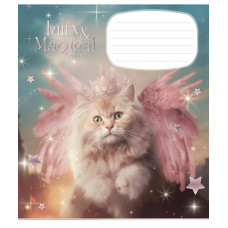Зошит уч. "Школярик" 12арк.==/3316L/ "Fairy cats" глiтер (дівчинка) (30/300)