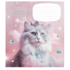 Зошит уч. "Школярик" 12арк.==/3316L/ "Fairy cats" глiтер (дівчинка) (30/300)
