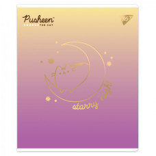 Зошит уч. "YES" 12арк.== /767508/ "Goldstar Pusheen" Софт тач, фольга золото (10/250)